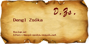 Dengl Zsóka névjegykártya